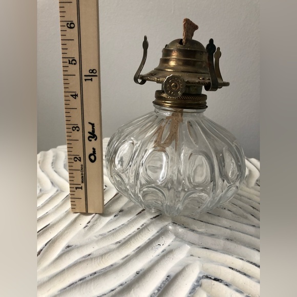 Lamplight Farms Vintage Oil Lamp Clear Glass with Thumbprint Pattern - Picture 7 of 9